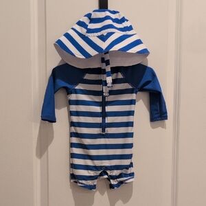 Tucker + Tate Blue and White Baby Swimwear Set